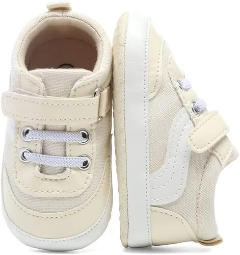 Vista 7 de Tenis de lona para bebés niños y niñas, suela suave, antideslizantes, ligeros, para recién nacidos, para primeros pasos, para cuna de 0 a 18 meses