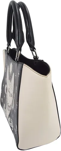 Vista 3 de Lost Queen Gothic Bastet Sphynx Cat Occult Goth - Bolso de mano, negro, crema, pequeño, Crema