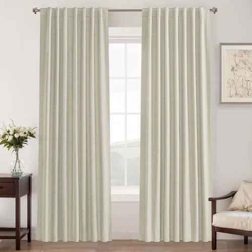 Vista 51 de UHITECH Cortinas opacas de 35 pulgadas de largo para sala de estar, 2 paneles, cortina opaca corta para cocina para ventanas pequeñas, cortinas