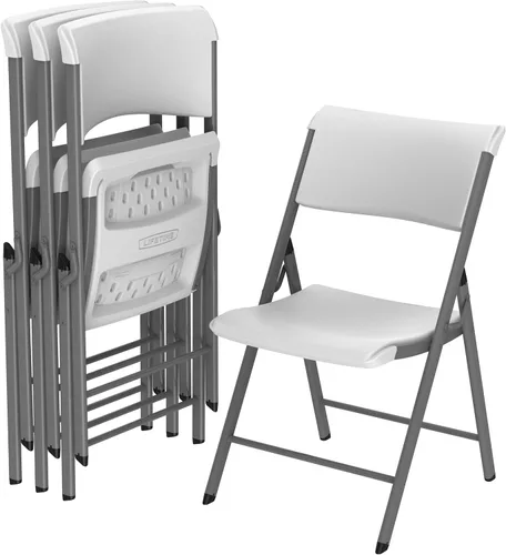 Vista 12 de LIFETIME Silla plegable con marco A, paquete de 4, almendra