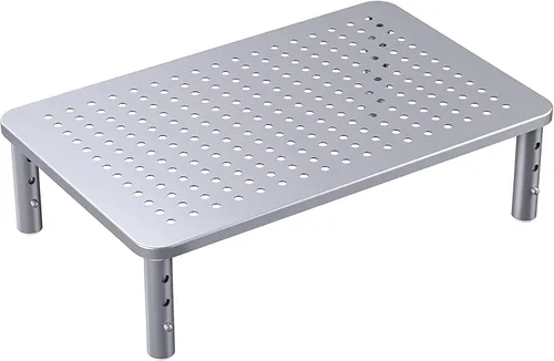 Vista 8 de HUANUO Soporte para Monitor, Soporte para Monitor Ajustable en 3 Alturas, Soporte para Monitor con Ventilaciones para Flujo de Aire, Soporte