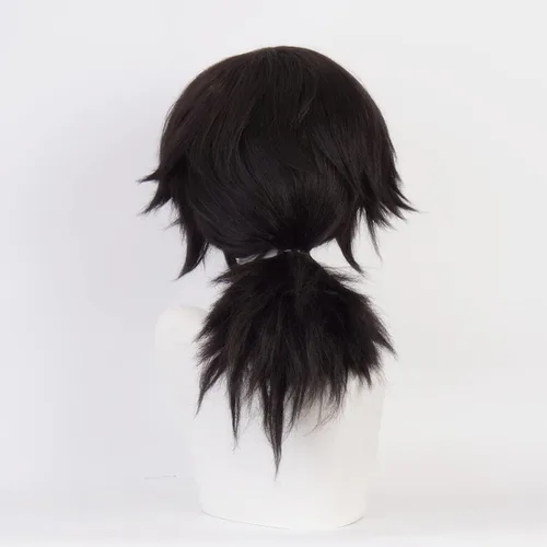 Vista 4 de Aadesso Anime Kimetsu no Yaiba Demon Slayer Cosplay Tomioka Giyuu peluca con gorra de peluca para hombres y mujeres