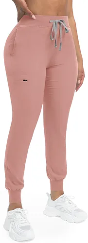Vista 5 de niaahinn Conjunto de ropa quirúrgica clásica con cuello en V y pantalón deportivo de yoga, uniforme médico de enfermería
