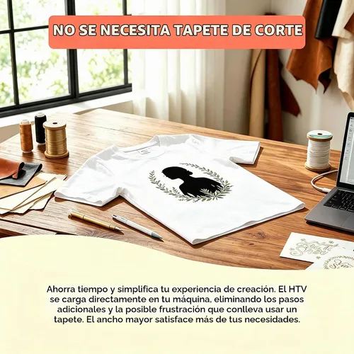 Vista 4 de HTVRONT Vinilo inteligente para planchar, HTV negro, vinilo de transferencia de calor de 13 pulgadas x 3 pies, vinilo HTV compatible con Cricut