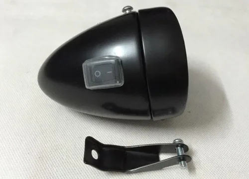Vista 6 de Brillante 6 LED de metal Shell luz delantera para bicicleta faro retro bicicleta cabeza lámpara clásica vintage noche seguridad ciclismo niebla faro