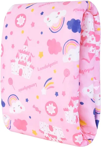 Vista 7 de Landofgenie Pañales para adultos, ropa interior con estampado rosa para incontinencia, pañales grandes con pestañas, 10 piezas