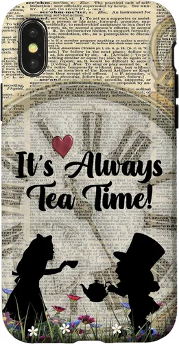 Vista 5 de iPhone 16 It's Always Tea Time! Funda Alicia y el Sombrerero Loco