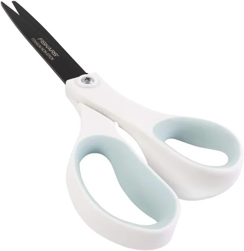 Vista 2 de Fiskars Tijeras antiadherentes de titanio Softgrip de moda, 8