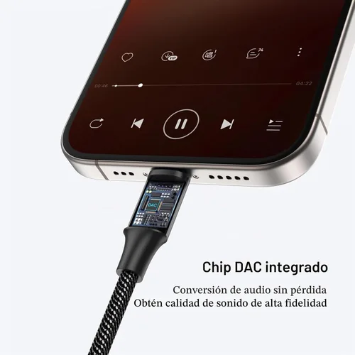 Vista 3 de MOSWAG Adaptador de audio USB tipo C a conector de auriculares hembra