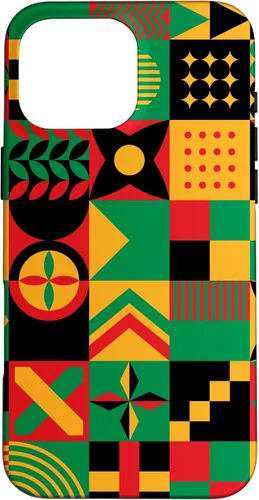 Vista 19 de Funda para iPhone 14 Pro Max con patrón tribal africano orgullo afroamericano historia negra