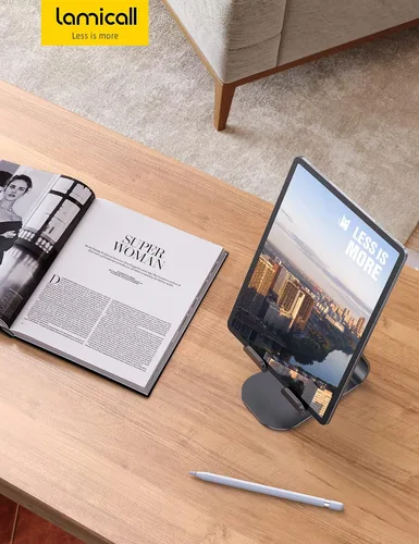 Vista 29 de Soporte ajustable para ipad, soporte para tableta Lamicall, Gris espacial