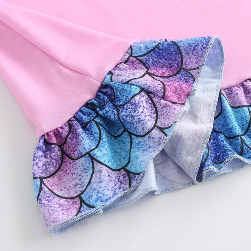 Vista 4 de QPANCY Chicas a juego Camisones Princesa Flutter Manga Pijamas Ropa de dormir Vestidos de Noche