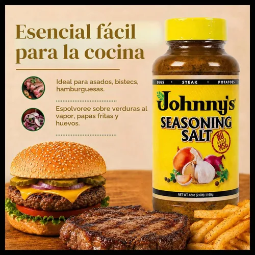 Vista 6 de Johnny's Sal de Condimento, Sin MSG, 42 Oz