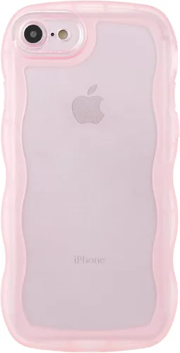 Vista 50 de SKYLMW Funda compatible con iPhone 12 Pro, diseño de ondas rizadas kawaii, borde chapado de lujo, elegante parte trasera transparente brillante, TPU