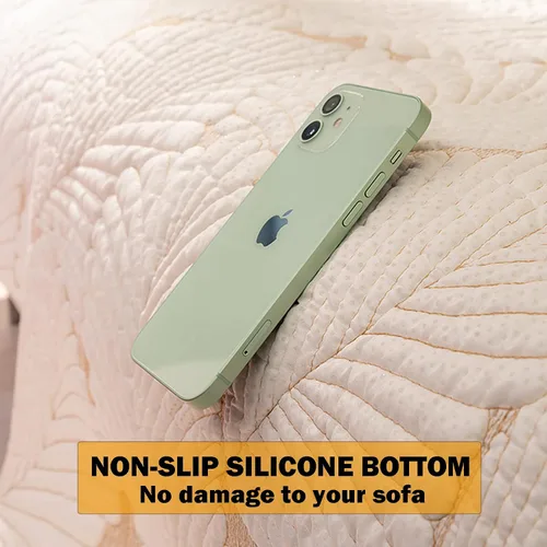 Vista 4 de Fundas para sofá, fundas de algodón de color liso para sofá modular, con patrón de hojas de plátano, funda antideslizante para sofá, diván, funda