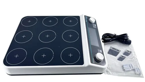 Vista 5 de Digital Multi Position Magnetic Stirrer Lab Magnetic Stirrer with 9 Stirring Points Speed 50-1500 RPM Max Stirring Volume 9 * 500 ML Plate