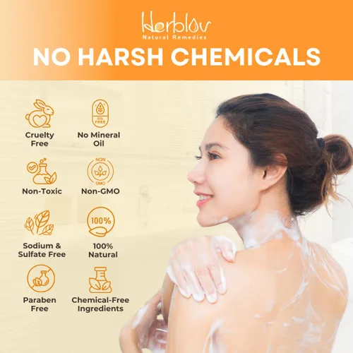 Vista 6 de Herblov Jabón de ácido kójico para hiperpigmentación – Gel de baño de papaya kójica iluminador de la piel – Jabón de manchas oscuras reduce el acné