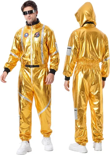 Vista 3 de Disfraz de astronauta para adultos, traje espacial para hombres