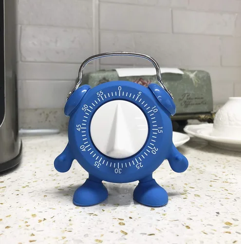 Vista 2 de Temporizador, para cocina, horneado, enseñanza, cocina, huevo, entrenamiento para niños, lindo temporizador mecánico de cuerda de 60 minutos