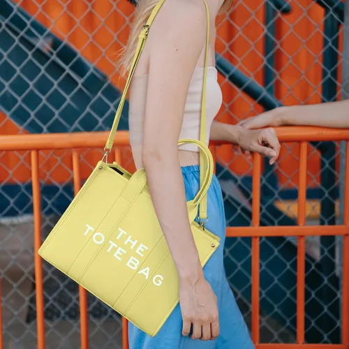 Vista 6 de NPBAG The Tote Bag para mujer, bolso de piel sintética con cremallera, bolso de hombro cruzado para viajes, escuela, trabajo, bolso de moda con asa