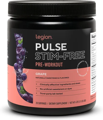 Vista 10 de Legion Pulse Suplemento previo al entrenamiento - Bebida de óxido nítrico natural para aumentar la energía, sin creatina, endulzada naturalmente