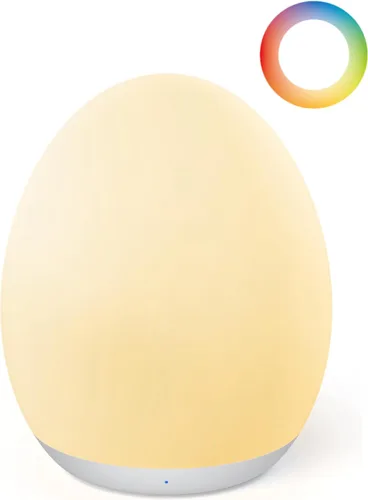Vista 8 de JolyWell - Luz de noche para niños, luz de noche para bebé con modo de cambio de 7 colores y atenuación sin escalones, luz de noche para guardería