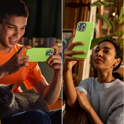 Vista 2 de Cordking Funda diseñada para iPhone 14 Pro Max, silicona líquida de alta calidad a prueba de golpes para iPhone 14 ProMax