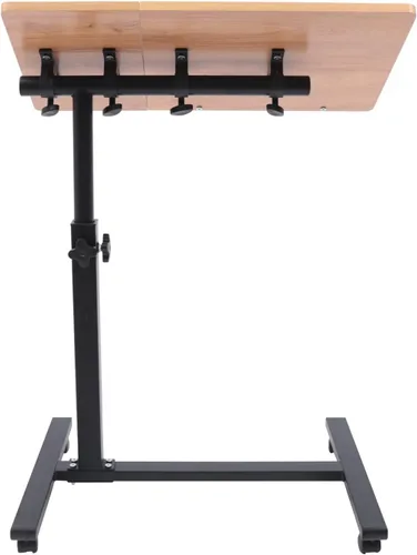 Vista 6 de Mesa móvil para laptop, mesa de noche ajustable para colocar sobre la cama, escritorio de pie para computadora portátil, mesa inclinable sobre