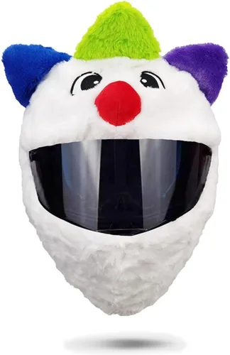 Vista 18 de HTLNUZD Funda para casco de motocicleta de cara completa, fácil de instalar, tapa antipolvo, casco de motocicleta, paseos divertidos, juego de felpa