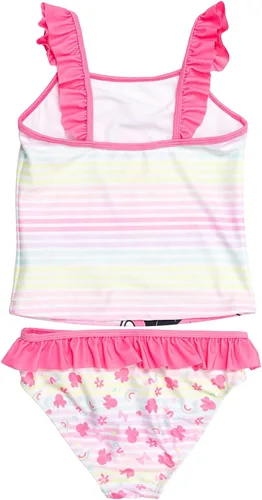 Vista 5 de Disney Conjunto de traje de baño de 3 piezas con parte superior de tankini de princesa Minnie Mouse Frozen y coletero