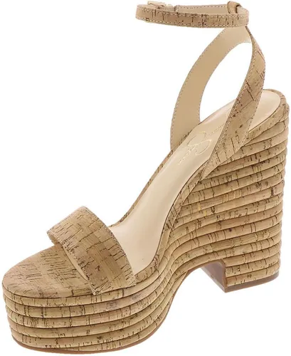 Vista 2 de Jessica Simpson Sandalias de cuña con correa de tobillo de corcho
