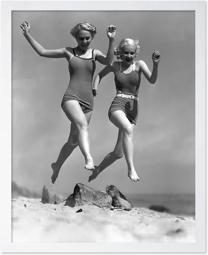 Vista 27 de Poster Master Póster vintage de mujeres en la playa, impresión de moda, arte de traje de baño, regalo glamoroso para hombres, mujeres, nadadores
