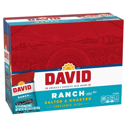 Vista 5 de DAVID - Semillas de girasol tostadas y saladas, 1.625 onzas, paquete de 12