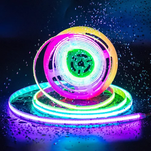 Vista 10 de PAUTIX Luces LED sin puntos, Tiras de Luces LED RGB Smart IC COB Direccionables 16.4ft, Certificadas UL 24V Efectos de Persecución Cinta Flexible