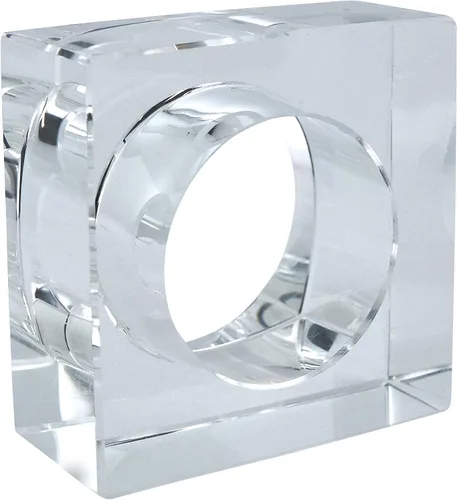 Vista 6 de SARO LIFESTYLE NR153.C Cielo Collection - Servilletero de cristal con forma de bloque doble, transparente