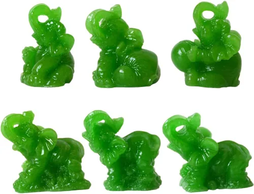 Vista 7 de Mini estatua de elefante, figuras de elefantes indios de resina Feng Shui para decoración del hogar, oficina, familia, animales, regalos de regreso