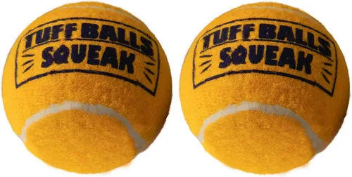 Vista 9 de PetSport Pelota de tenis chirriante para perros Paquete de 3 pelotas pequeñas (1.8 pulgadas) seguras para mascotas y bolas de goma extra gruesas