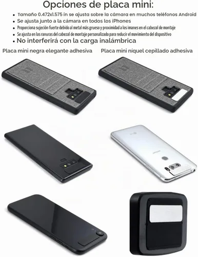 Vista 6 de Dockem DashMini Magno Mount 3.0 Series: soporte magnético para coche para tablero con base adhesiva, cabezal magnético y enchufe de bola giratoria