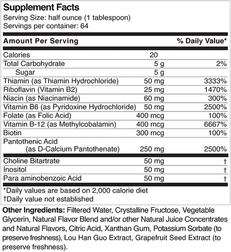 Vista 7 de Life Solutions Liquid Super B Complex -32 oz Aumenta naturalmente los niveles de energía de tu cuerpo