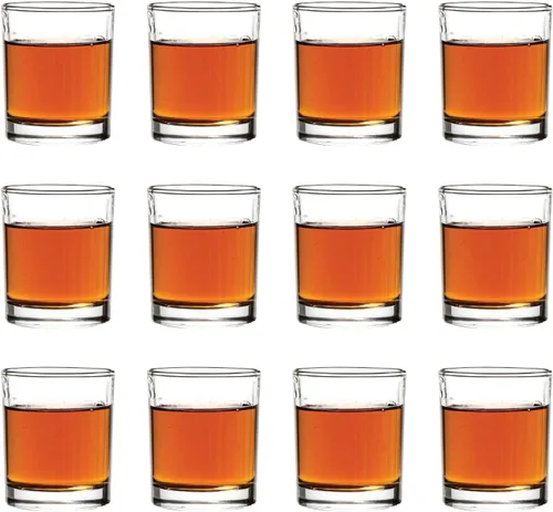 Vista 6 de Vikko Vasos de chupito de 2.75 onzas, juego de 12 vasos pequeños de licor y destilados, vasos de bar de tequila duraderos para alcohol y shots