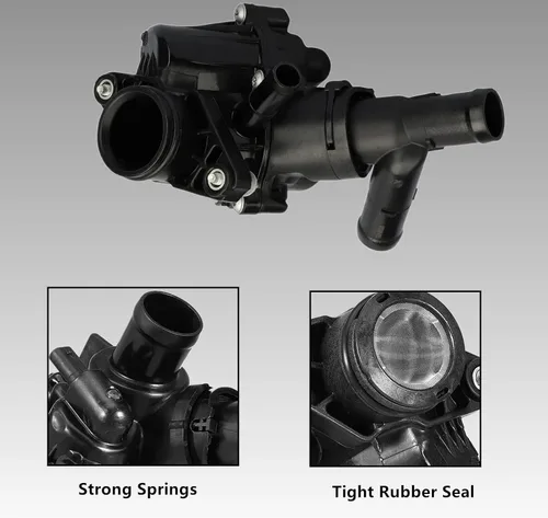 Vista 6 de Salida de agua de carcasa del termostato del refrigerante del motor 2702000615 para Mercedes CLA250 GLA250 CLA45 AMG GLA45 AMG 2.0L - Reemplaza