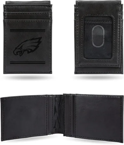 Vista 11 de Rico Industries Billeteras grabadas con láser de los Philadelphia Eagles de, Negro, Trifold
