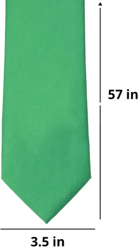 Vista 245 de tiemart Corbata de color sólido para hombre Longitud estándar