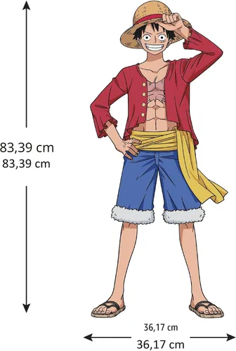 Vista 4 de RoomMates RMK5439GM Calcomanía de Pared One Piece Luffy, Rojo