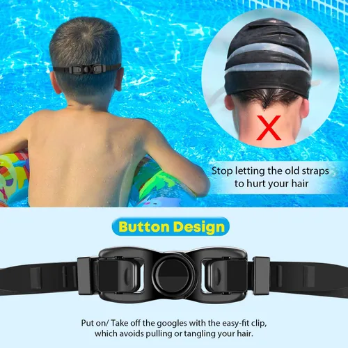 Vista 5 de portzon Gafas de natación antiniebla, transparentes, sin fugas, talla única