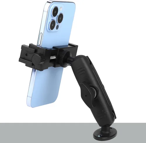 Vista 3 de Soporte de pared para teléfono, cabeza de bola, base de taladro de brazo largo de 360 grados para teléfono celular, iPhone 14 13, Samsung
