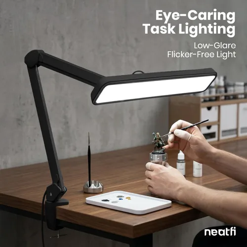 Vista 3 de Neatfi Lámpara de Trabajo LED XL de 2,500 Lúmenes, 22 Pulgadas de Ancho, 30W, 162 Piezas LED SMD, Cuidado de los Ojos, Luz de Escritorio