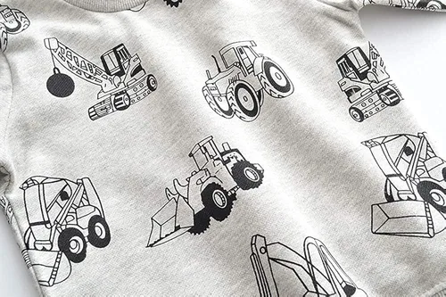 Vista 3 de Sudaderas para niños pequeños, de algodón, de manga larga, cuello redondo, sin botones, con estampado de dibujos animados, 2-7T