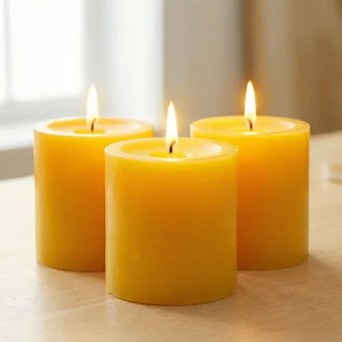 Vista 56 de Richland® Juego de 20 velas de pilar de 2 x 3 pulgadas, color marfil sin perfume