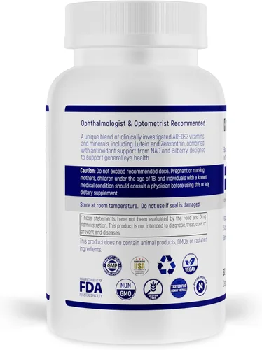 Vista 9 de Navan EyeRx Antioxidante AREDS 2 Suplemento de vitaminas y minerales para la salud general de los ojos por expertos clínicos – Luteína, zeaxantina